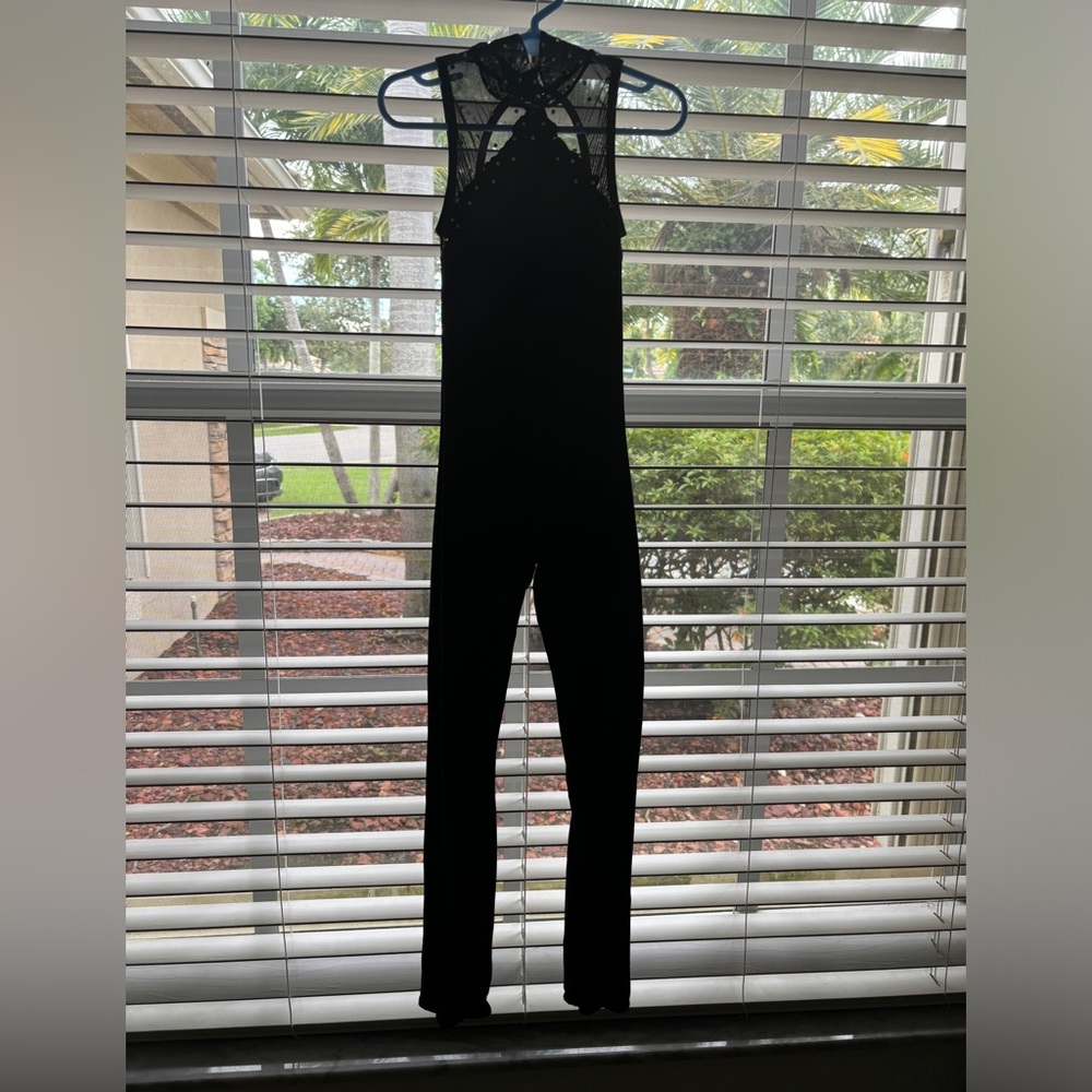 Black one peice with no sleeves
